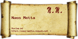 Nass Metta névjegykártya